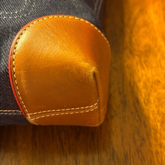 Vintage Coach varsity stripe denim tote - Picture 9 of 14